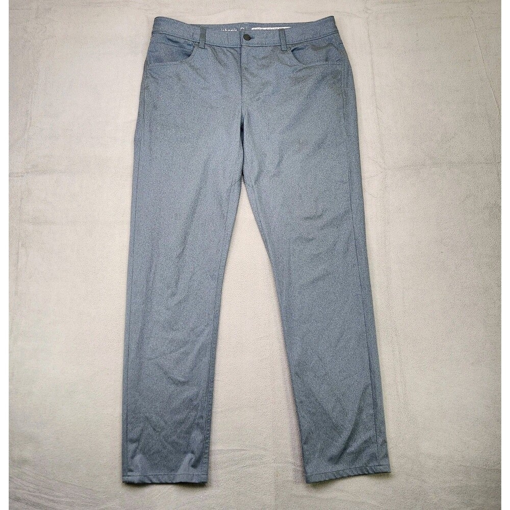 Johnnie-O Prep-Formance Pants Men's 33x30 Gray Blue Tapered Chino Stretch Golf